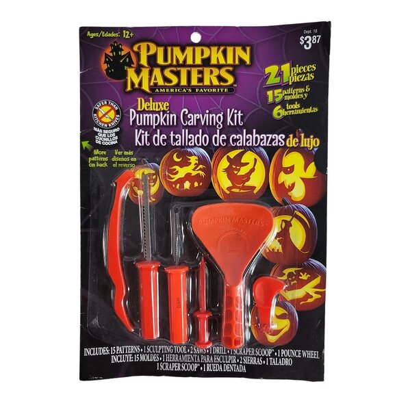 Halloween Carving Decorating Kits Lot Pumpkin Masters 2 Crazy Faces Paint NEW - Picture 2 of 10